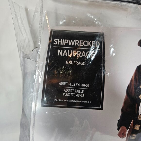 Shipwrecked Pirate Costume Men's Size XXL 48-52 Halloween Amscan - Picture 2 of 7